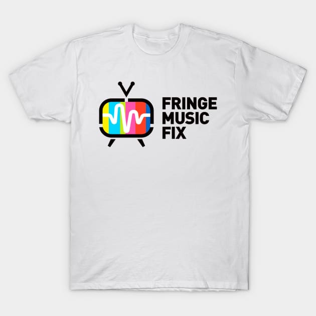 FRINGE MUSIC FIX Retro Logo T-Shirt by Sudburied